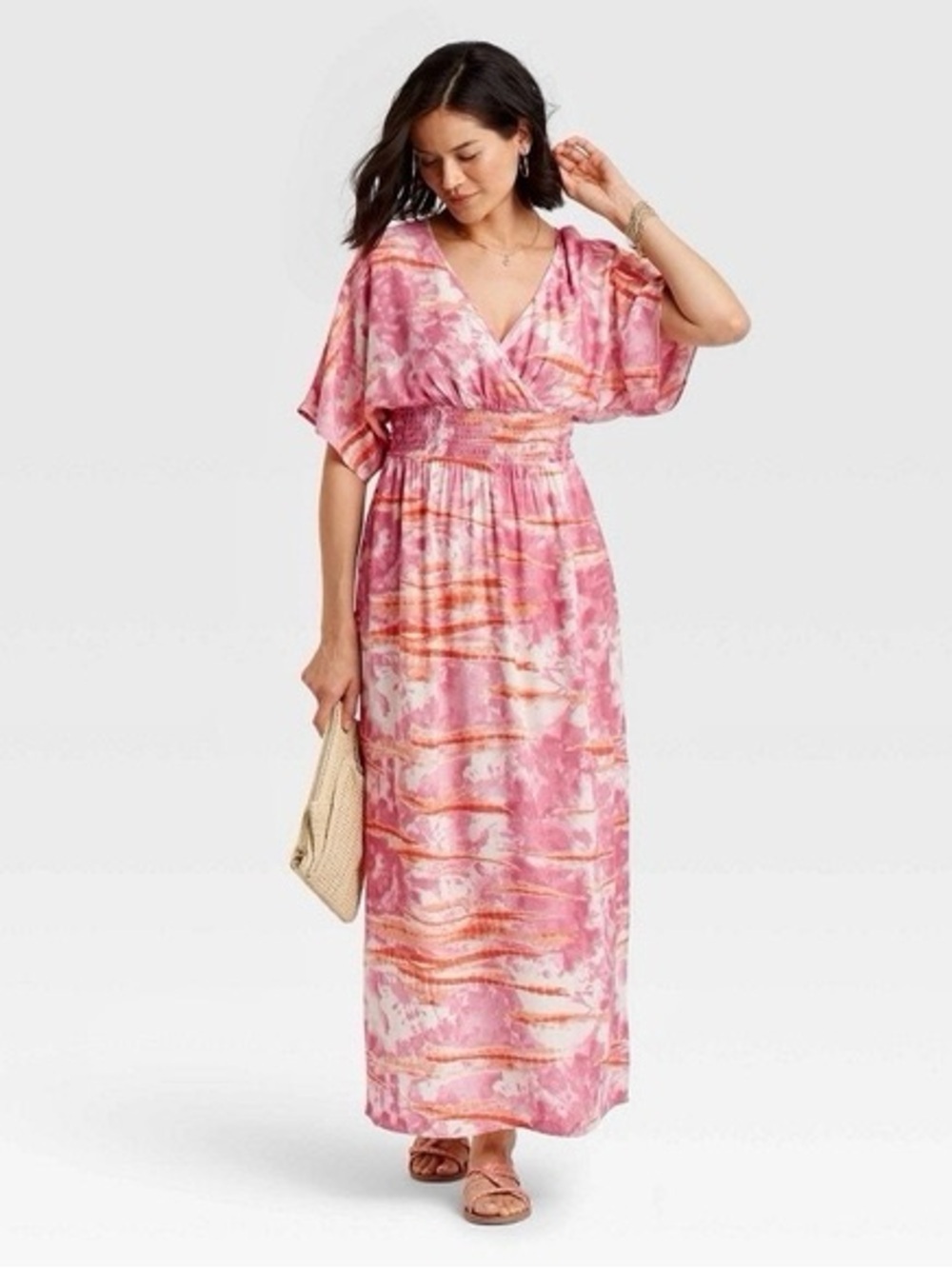 Knox Rose Smocked Waist Maxi Dress Size Medium